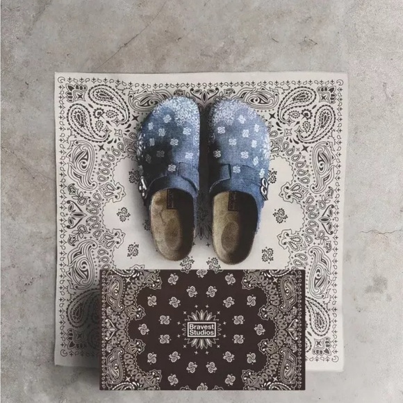 Bravest Studios Denim Mules ‘Paisley’ SIZE 12 MENS main image 5